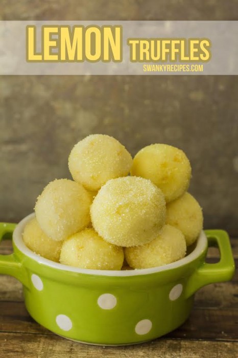 Lemon Truffles with White Sanding Sugar