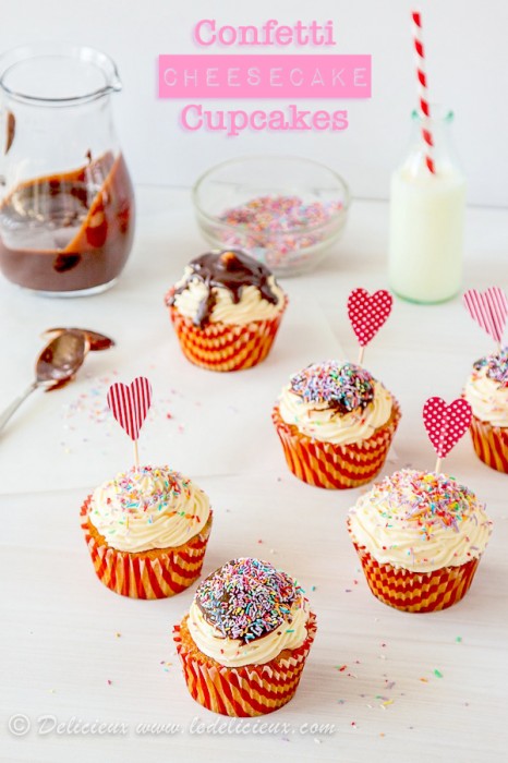 Confetti Cheesecake Cupcakes