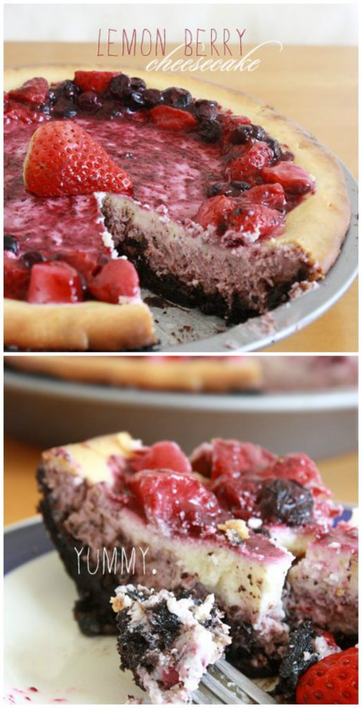 20 Father's Day Recipes 1 Lemon Blueberry Cheesecake