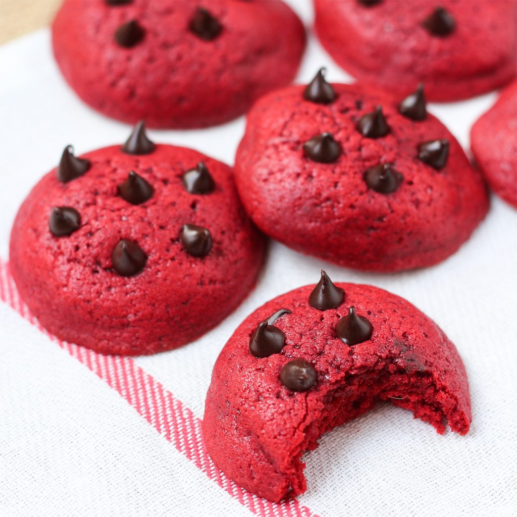 Red Velvet Chocolate Chip Cookies