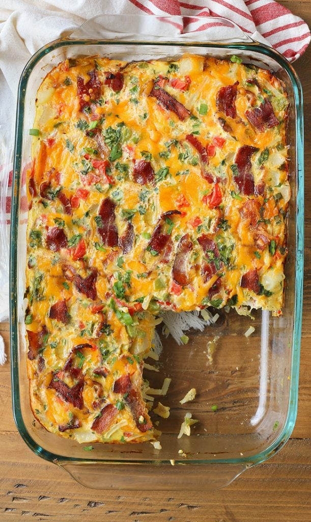 Cheesy Bacon, Potato and Egg Casserole Swanky Recipes
