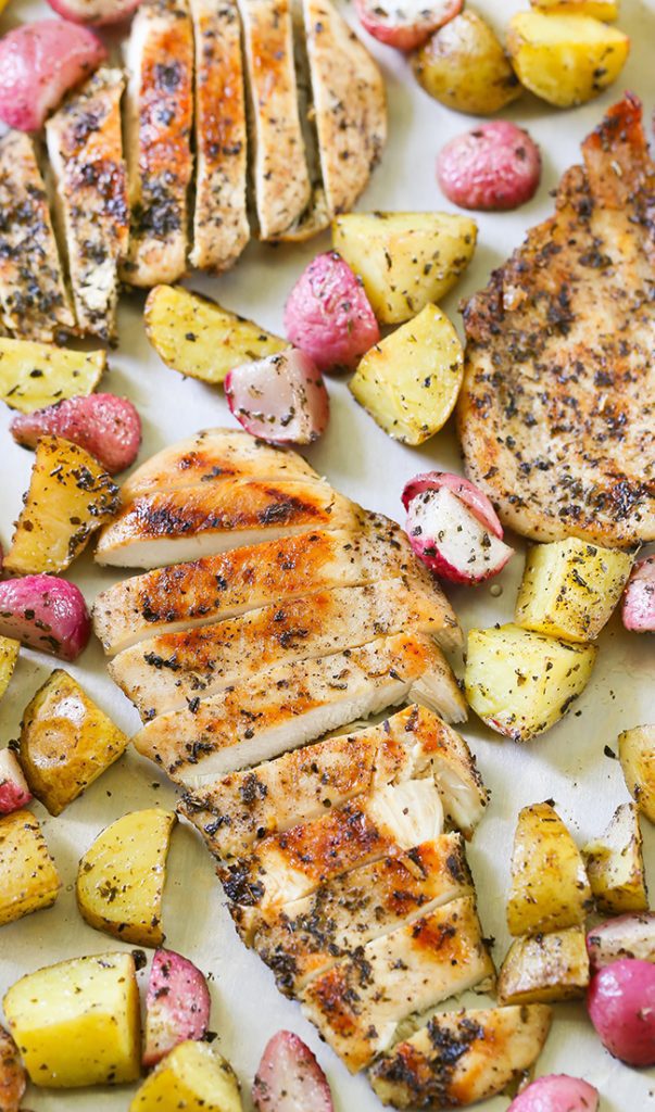 Sheet Pan Basil Citrus Chicken
