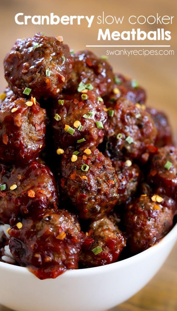 Slow Cooker Cranberry Meatballs