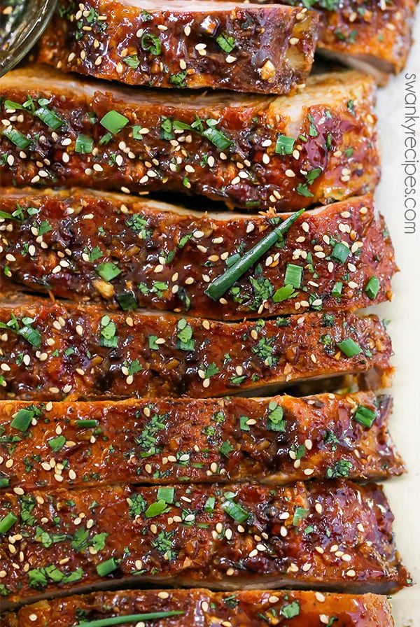 Sticky Garlic Sesame Baby Back Ribs