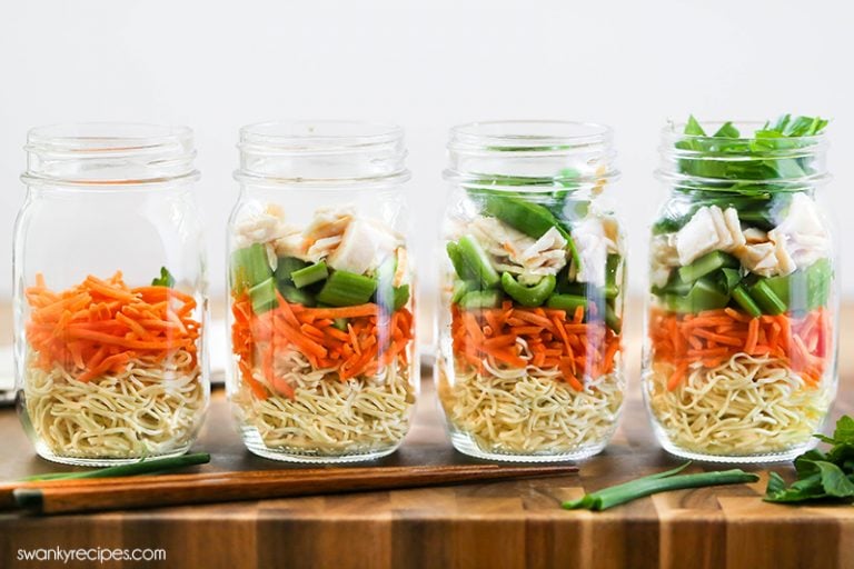 Korean Chicken Noodle Soup in Mason Jar Swanky Recipes